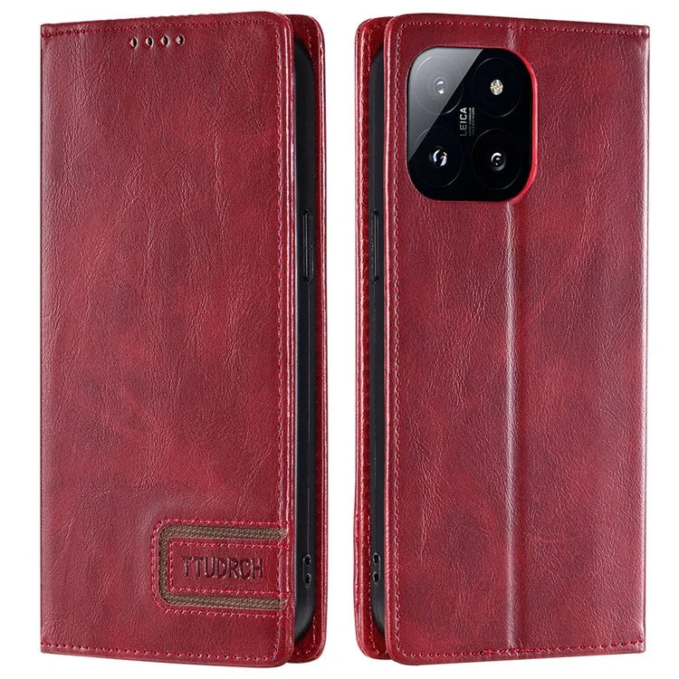 TTUDRCH Style 007 For Xiaomi 14 Case Magnetic Auto Closing Leather Phone Cover