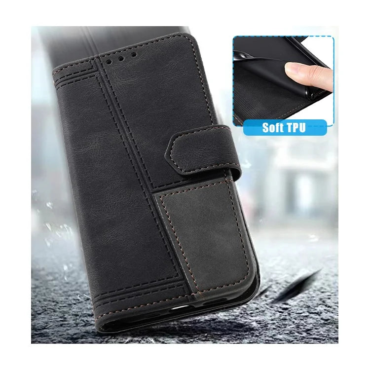 TTUDRCH Style 004 for Xiaomi 14 Case RFID Blocking Splicing Phone Leather Cover
