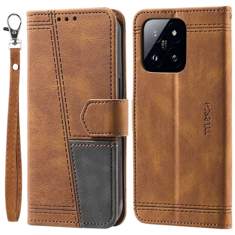 TTUDRCH Style 004 for Xiaomi 14 Case RFID Blocking Splicing Phone Leather Cover