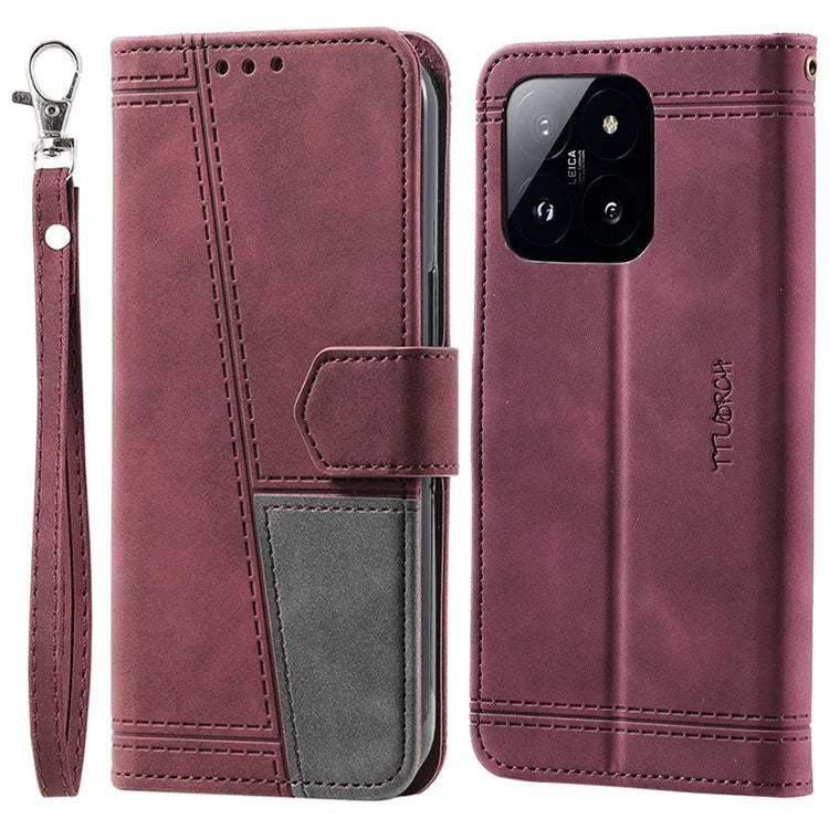 TTUDRCH Style 004 for Xiaomi 14 Case RFID Blocking Splicing Phone Leather Cover