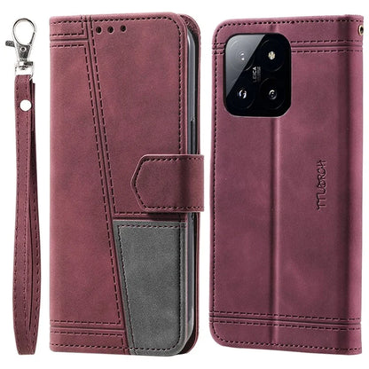 TTUDRCH Style 004 for Xiaomi 14 Case RFID Blocking Splicing Phone Leather Cover