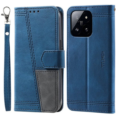 TTUDRCH Style 004 for Xiaomi 14 Case RFID Blocking Splicing Phone Leather Cover