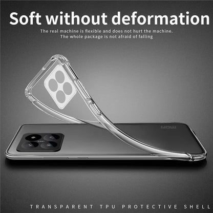 MOFI For Xiaomi 14 Pro Case HD Transparent Cell Phone Cover TPU Phone Shell