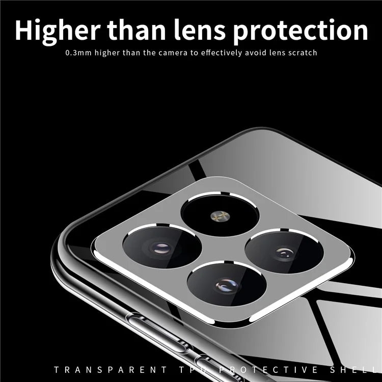 MOFI For Xiaomi 14 Pro Case HD Transparent Cell Phone Cover TPU Phone Shell