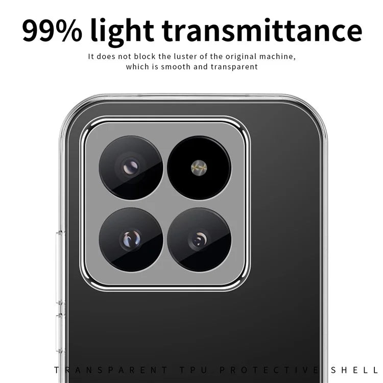 MOFI For Xiaomi 14 Pro Case HD Transparent Cell Phone Cover TPU Phone Shell