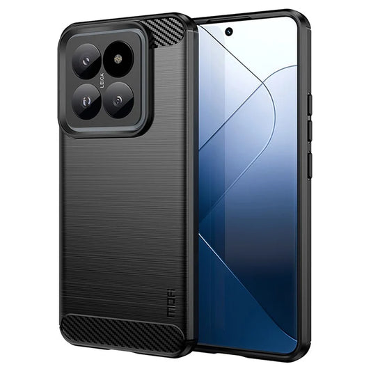 MOFI JK TPU Series-1 For Xiaomi 14 Pro TPU Case Brushed Carbon Fiber Texture Phone Cover