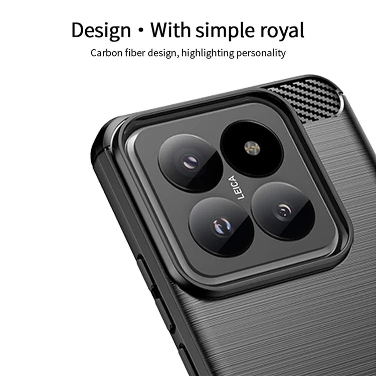 MOFI JK TPU Series-1 For Xiaomi 14 Pro TPU Case Brushed Carbon Fiber Texture Phone Cover