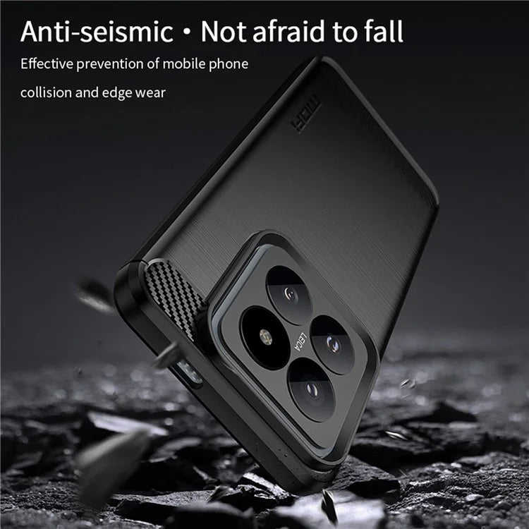 MOFI JK TPU Series-1 For Xiaomi 14 Pro TPU Case Brushed Carbon Fiber Texture Phone Cover
