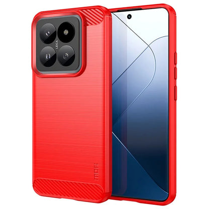 MOFI JK TPU Series-1 For Xiaomi 14 Pro TPU Case Brushed Carbon Fiber Texture Phone Cover