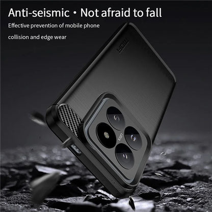 MOFI JK TPU Series-1 For Xiaomi 14 Pro TPU Case Brushed Carbon Fiber Texture Phone Cover