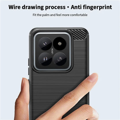 MOFI JK TPU Series-1 For Xiaomi 14 Pro TPU Case Brushed Carbon Fiber Texture Phone Cover