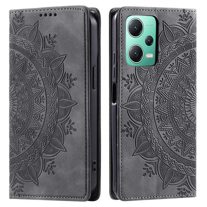 For Xiaomi Redmi Note 12 5G (China) /  12 5G (Global) /  12 5G (India) /  Poco X5 5G Case Magnetic Leather Imprinted Phone  Cover