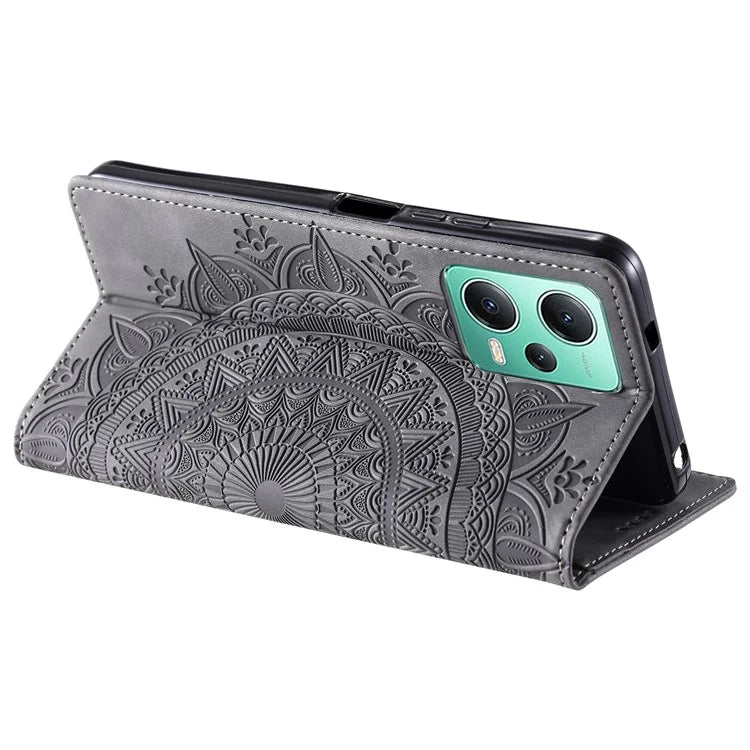 For Xiaomi Redmi Note 12 5G (China) /  12 5G (Global) /  12 5G (India) /  Poco X5 5G Case Magnetic Leather Imprinted Phone  Cover