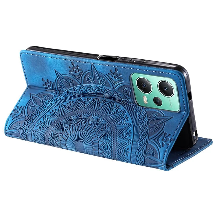 For Xiaomi Redmi Note 12 5G (China) /  12 5G (Global) /  12 5G (India) /  Poco X5 5G Case Magnetic Leather Imprinted Phone  Cover