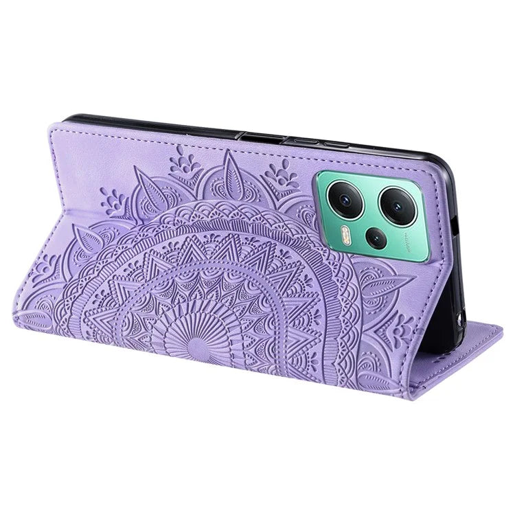 For Xiaomi Redmi Note 12 5G (China) /  12 5G (Global) /  12 5G (India) /  Poco X5 5G Case Magnetic Leather Imprinted Phone  Cover