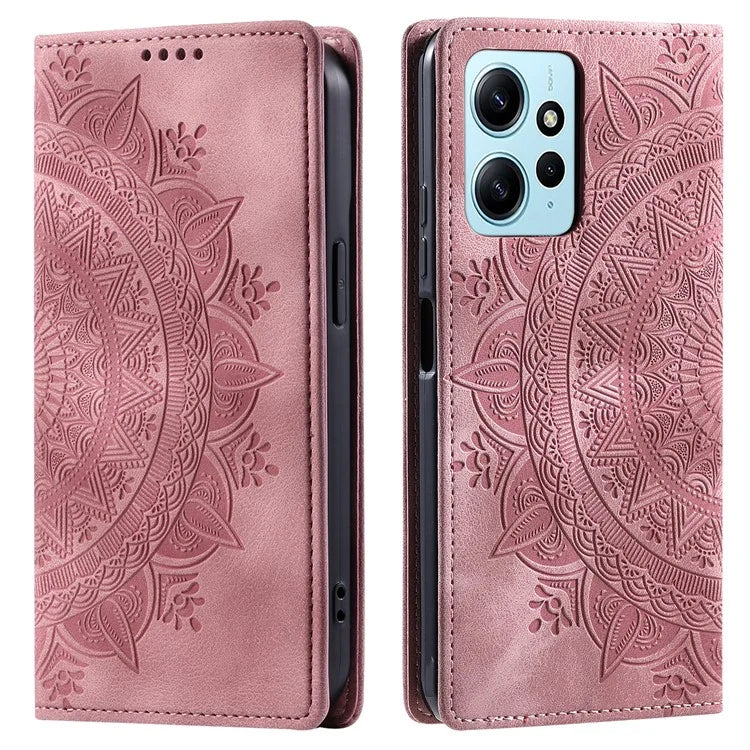 For Xiaomi Redmi Note 12 4G Case Wallet Stand Phone Leather Cover Gold