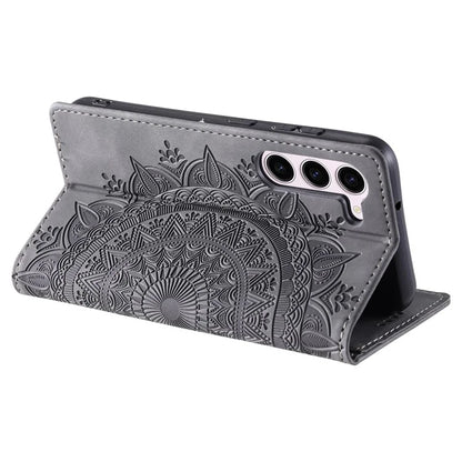 For Samsung Galaxy S23 Case Leather Imprinted Mandala Flower Phone Protector