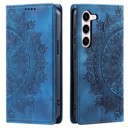 For Samsung Galaxy S23 Case Leather Imprinted Mandala Flower Phone Protector