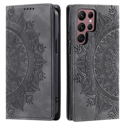 For Samsung Galaxy S22 Ultra 5G Case Magnetic Auto Closing Shockproof Leather Stand Cellphone Cover