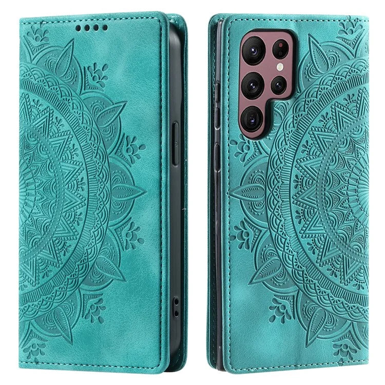 For Samsung Galaxy S22 Ultra 5G Case Magnetic Auto Closing Shockproof Leather Stand Cellphone Cover
