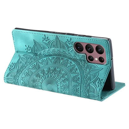For Samsung Galaxy S22 Ultra 5G Case Magnetic Auto Closing Shockproof Leather Stand Cellphone Cover