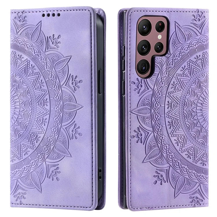 For Samsung Galaxy S22 Ultra 5G Case Magnetic Auto Closing Shockproof Leather Stand Cellphone Cover