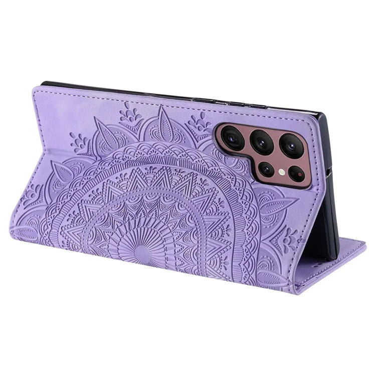 For Samsung Galaxy S22 Ultra 5G Case Magnetic Auto Closing Shockproof Leather Stand Cellphone Cover