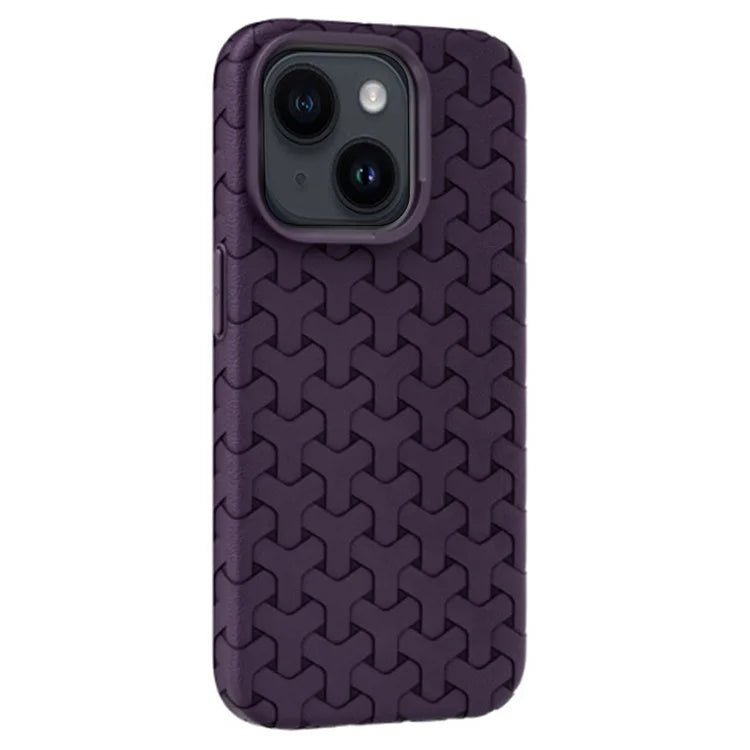 For iPhone 14 Case 3D Textured Surface Soft TPU Mobile Phone Back Cover