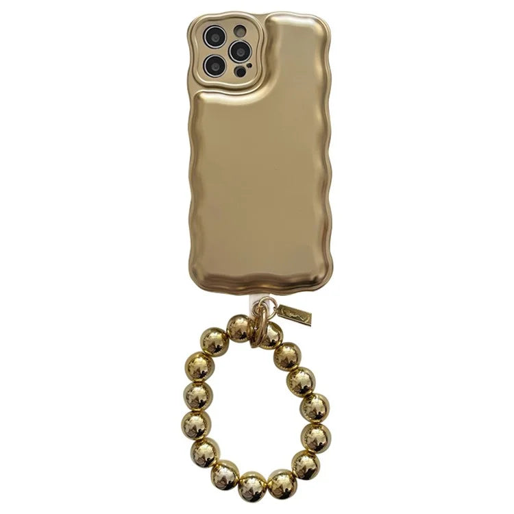 For iPhone 13 Pro Max Case 3D Airbag Shock-Absorbing Phone Cover with Chain