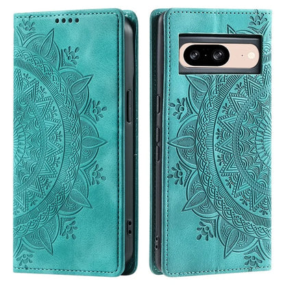 For Google Pixel 8 Leather Case Foldable Stand Imprint Mobile Phone Protector