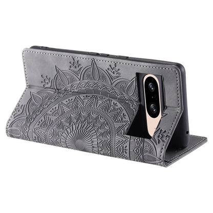 For Google Pixel 8 Leather Case Foldable Stand Imprint Mobile Phone Protector