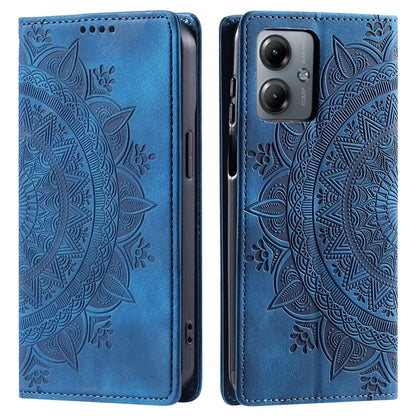Stand Phone Cover for Motorola Moto G14 4G Case PU Leather Magnetic Imprinted Protector