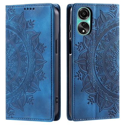 For Oppo A78 4G Case Magnetic Auto Closing Imprint Stand Phone Cover
