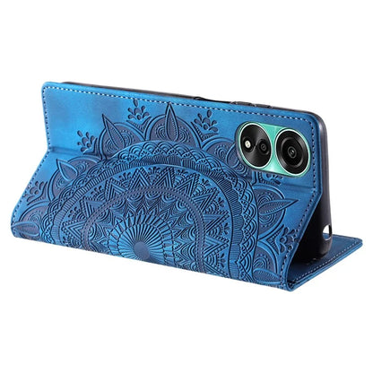 For Oppo A78 4G Case Magnetic Auto Closing Imprint Stand Phone Cover