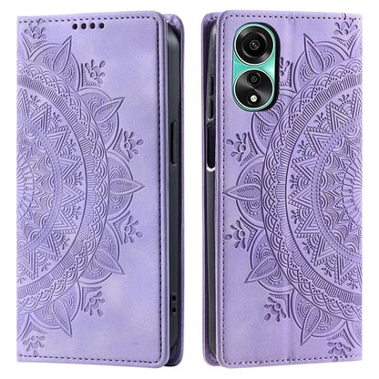 For Oppo A78 4G Case Magnetic Auto Closing Imprint Stand Phone Cover
