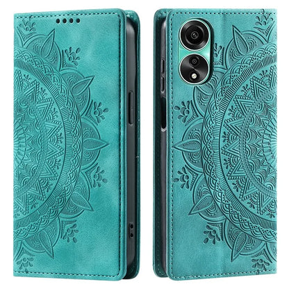 For Oppo A78 4G Case Magnetic Auto Closing Imprint Stand Phone Cover