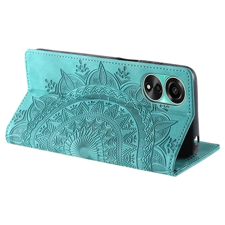 For Oppo A78 4G Case Magnetic Auto Closing Imprint Stand Phone Cover