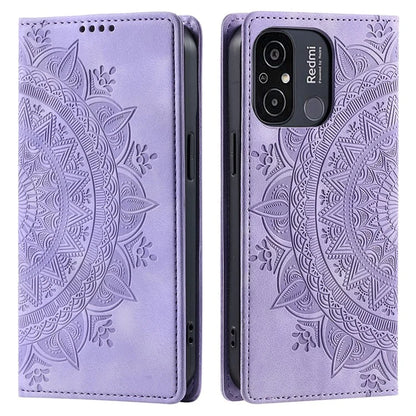 For Xiaomi Redmi 12C 4G /  11A 4G Case Magnetic Closing Imprinted Leather Phone Protector