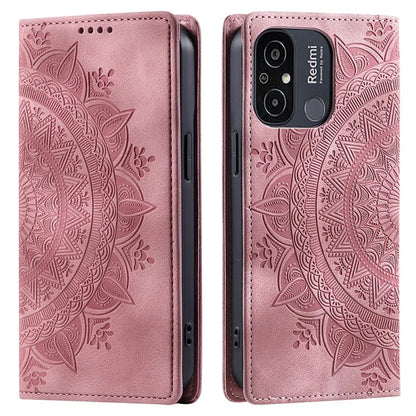 For Xiaomi Redmi 12C 4G /  11A 4G Case Magnetic Closing Imprinted Leather Phone Protector
