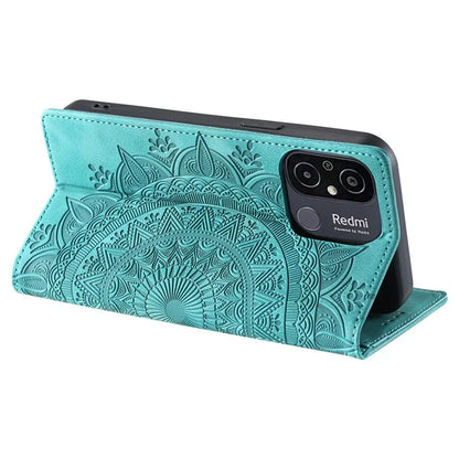 For Xiaomi Redmi 12C 4G /  11A 4G Case Magnetic Closing Imprinted Leather Phone Protector