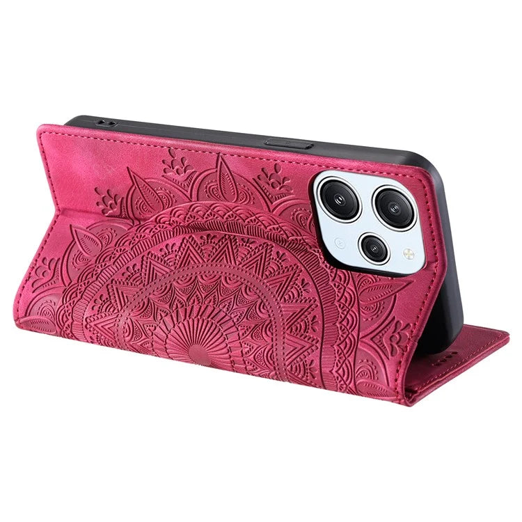 For Xiaomi Redmi 12 5G (Global) / Redmi 12 4G / Poco M6 Pro 5G Case Magnetic Closing Leather Cell Phone Cover