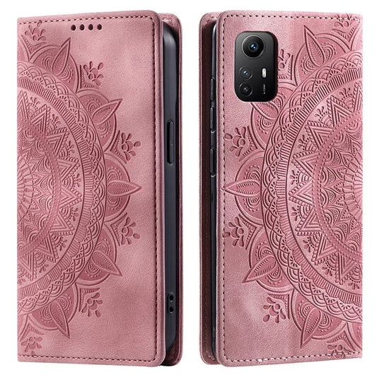 For Xiaomi Redmi Note 12S 4G Phone Case Imprinted Magnetic Auto Closing Leather Cover with Wallet
