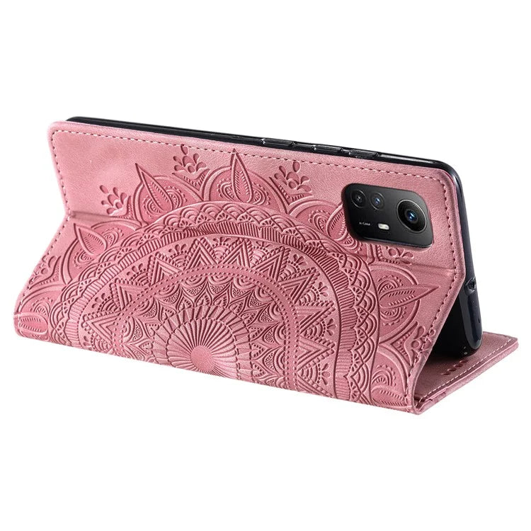 For Xiaomi Redmi Note 12S 4G Phone Case Imprinted Magnetic Auto Closing Leather Cover with Wallet