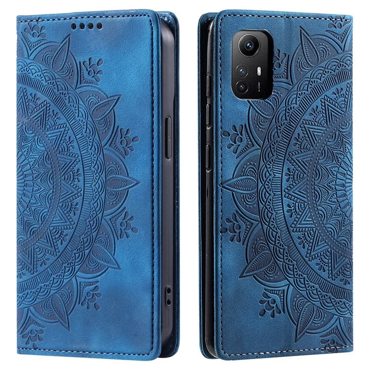 For Xiaomi Redmi Note 12S 4G Phone Case Imprinted Magnetic Auto Closing Leather Cover with Wallet