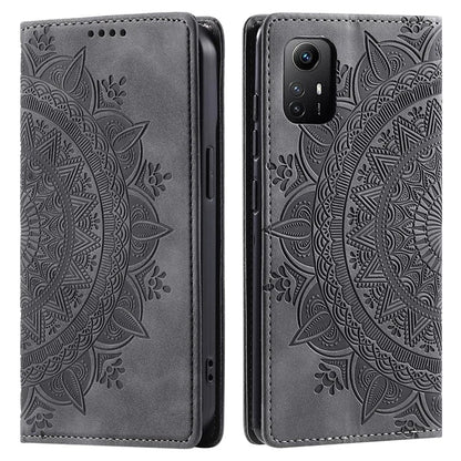 For Xiaomi Redmi Note 12S 4G Phone Case Imprinted Magnetic Auto Closing Leather Cover with Wallet