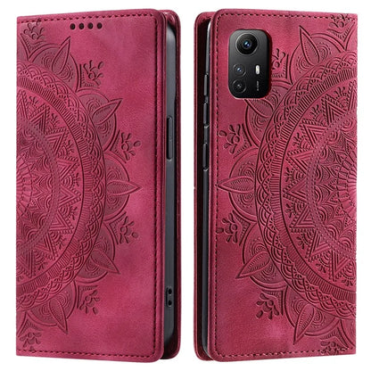 For Xiaomi Redmi Note 12S 4G Phone Case Imprinted Magnetic Auto Closing Leather Cover with Wallet