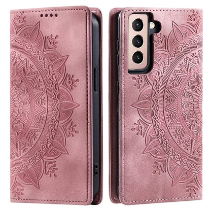 For Samsung Galaxy S21 FE 5G Case PU Leather Imprinted Wallet Stand Phone Cover