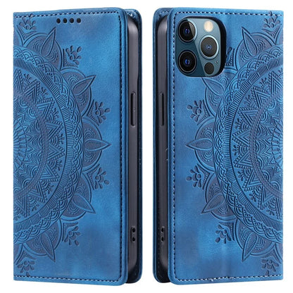 For iPhone 12 Pro Max Case PU Leather Magnetic Imprinted Stand Phone Cover