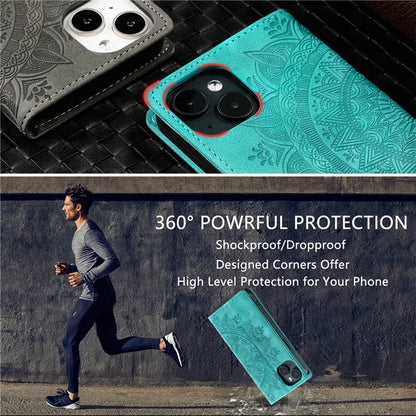 For iPhone 13 Case Magnetic Imprinted Stand PU Leather Phone Cover