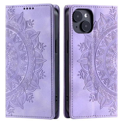 For iPhone 13 Case Magnetic Imprinted Stand PU Leather Phone Cover